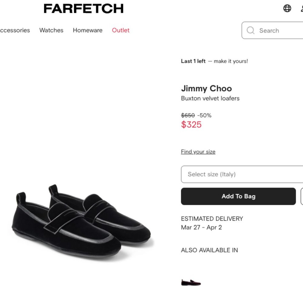 Jimmy Choo Buxton Velvet Loafers - Black